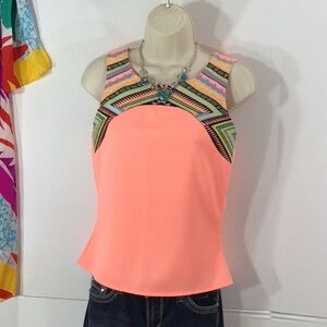 Lulumari embroidered sleeveless top